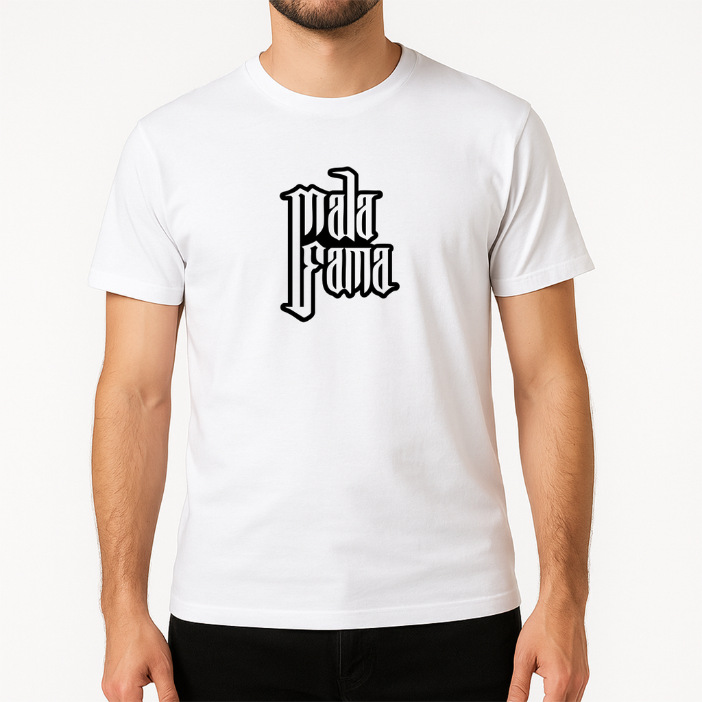 Remera MalaFama Logo 1 en Blanco y Negro