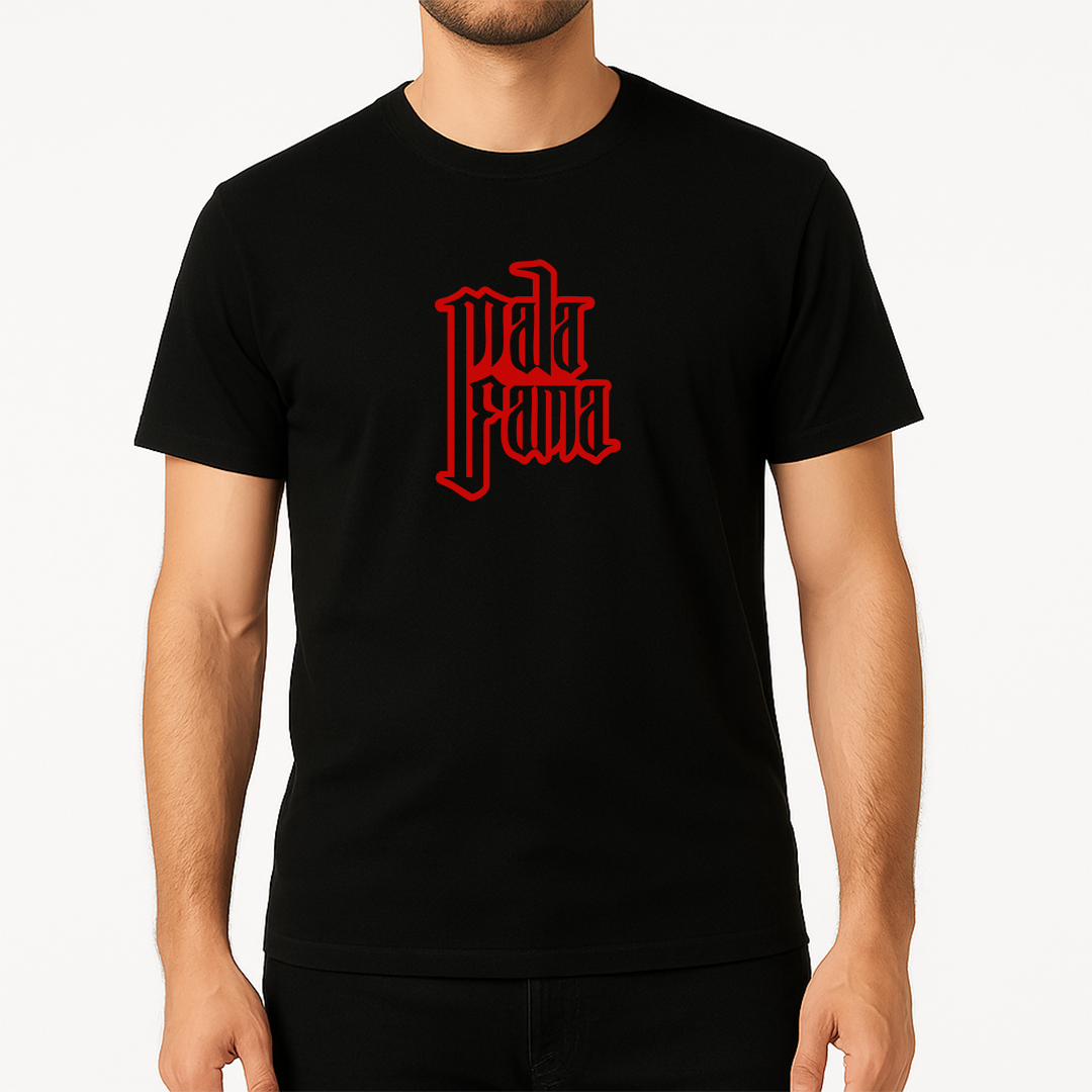 Remera MalaFama Logo 1 en Blanco y Negro